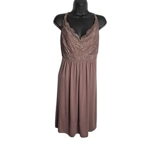 Kindred Bravely Lucille Nursing Nightgown Size 1X Mauve Maternity Postpartum